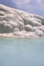 Pamukkale travertine pools and terraces carbonate mineral at ancient Hierapolis, Turkey Royalty Free Stock Photo