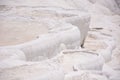 Pamukkale travertine pools and terraces carbonate mineral at ancient Hierapolis, Turkey Royalty Free Stock Photo