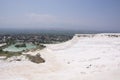 Pamukkale travertine pools and terraces carbonate mineral at ancient Hierapolis, Turkey Royalty Free Stock Photo