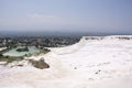 Pamukkale travertine pools and terraces carbonate mineral at ancient Hierapolis, Turkey Royalty Free Stock Photo