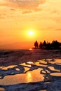 Pamukkale travertine terraces Royalty Free Stock Photo