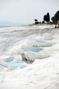 Pamukkale travertines pools at Denizli. Royalty Free Stock Photo