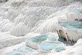 Pamukkale travertines pools at Denizli. Royalty Free Stock Photo