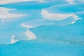 Pamukkale travertines pools and terraces. Denizli, Turkey. Natural site of hot springs and travertines, terraces of carbonate Royalty Free Stock Photo