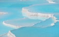 Pamukkale travertines pools and terraces. Denizli, Turkey. Hot springs Royalty Free Stock Photo