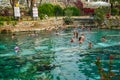 Antique pool Cleopatra`s Bath in Pamukkale, Turkey