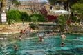Antique pool Cleopatra`s Bath in Pamukkale, Turkey