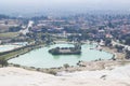 Pamukkale, Turkey. View of the white salt terraces. Royalty Free Stock Photo