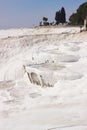 Pamukkale, Turkey. View of the white salt terraces. Royalty Free Stock Photo