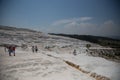 Pamukkale Turkish mineral calcium pool. The site is a UNESCO World Heritage Site