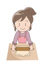 Woman making bread - Stress Baking