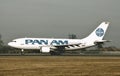 A Pan Am Airbus A310 landing after a flight from john F Kennedy International Airport KJFK