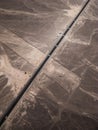 Pan-american highway and Nazca lines view from small plane Royalty Free Stock Photo