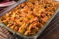 Pan of bread pudding