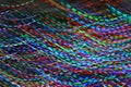 Pan Of Colorful Holiday Lights Makes Abstract Electric Pattern Royalty Free Stock Photo