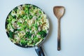 delicious italian vegetarian pasta served in white plate