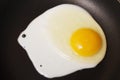 Cooking an egg in pan Royalty Free Stock Photo