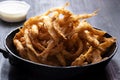 pan of crispy whitebait Royalty Free Stock Photo