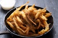 pan of crispy whitebait Royalty Free Stock Photo