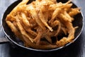 pan of crispy whitebait Royalty Free Stock Photo