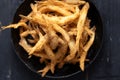 pan of crispy whitebait Royalty Free Stock Photo
