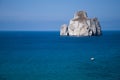 Pan di Zucchero rocks in the sea, in Masua (Nedida), Sardinia. D Royalty Free Stock Photo