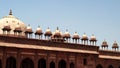 pan of domes on top of jama masjid mosque at fatephur sikri