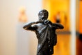 Pan flute bronze figurine