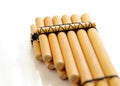 pan flute close-up isolated Royalty Free Stock Photo