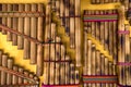 Pan flute closeup in Ecuador