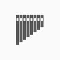 Pan flute icon, music, sound, instrument