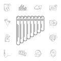 Pan flute icon. Simple element illustration. Pan flute symbol de