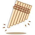 Pan Flute vector Royalty Free Stock Photo