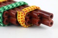 Pan flute isolated on white background close up Royalty Free Stock Photo
