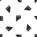 Pan flute pattern seamless black Royalty Free Stock Photo