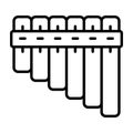 Pan flute vector design in trendy style, isolated on white background Royalty Free Stock Photo