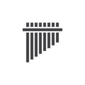 Pan flute vector icon Royalty Free Stock Photo