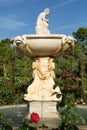 Fountain in the Rose Garden in the Retiro Park, Madrid, Spain Royalty Free Stock Photo