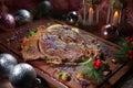 pan fried Australian prime steak Xmas feast