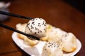 Pan-fried buns with stuffed pork Royalty Free Stock Photo