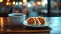 Pan-Fried Dumplings & Tea Royalty Free Stock Photo