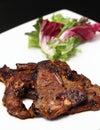 Pan Fried Marinated Rack of Lamb Royalty Free Stock Photo
