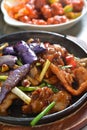 Pan fried pork eggplant Royalty Free Stock Photo