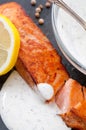 Pan Fried Salmon Royalty Free Stock Photo