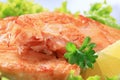 Pan fried salmon patty