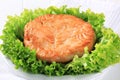 Pan fried salmon patty Royalty Free Stock Photo