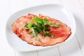 Pan fried slice of smoked ham Royalty Free Stock Photo