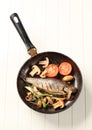 Pan fried trout Royalty Free Stock Photo