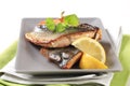 Pan fried trout fillets Royalty Free Stock Photo