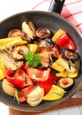 Pan fried vegetables Royalty Free Stock Photo